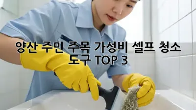 ✨양산 주민 주목! 가성비 셀프 청소 도구 TOP 3 ✨